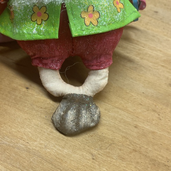 Beach Santa Christmas tree ornament fabrics hand painted holidays tree trimming - Picture 5 of 9